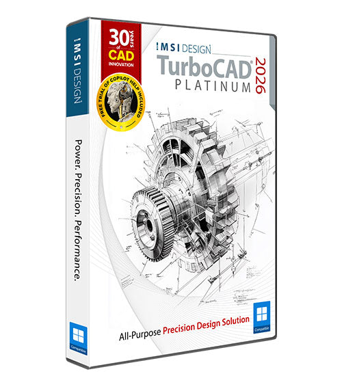 TurboCAD 2026 Pro Platinum – Jahreslizenz (3 Jahre) – Windows – Schweizer Version