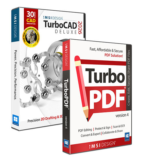 TurboCAD 2026 Deluxe + TurboPDF 4 Bundle – Dauerlizenz – Schweizer Version